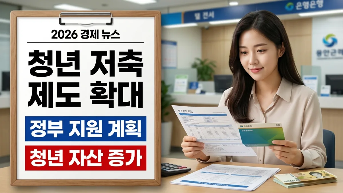 년 한국 청년 저축 제도2026 — 청년의 저축을 늘리기 위한 정부 계획